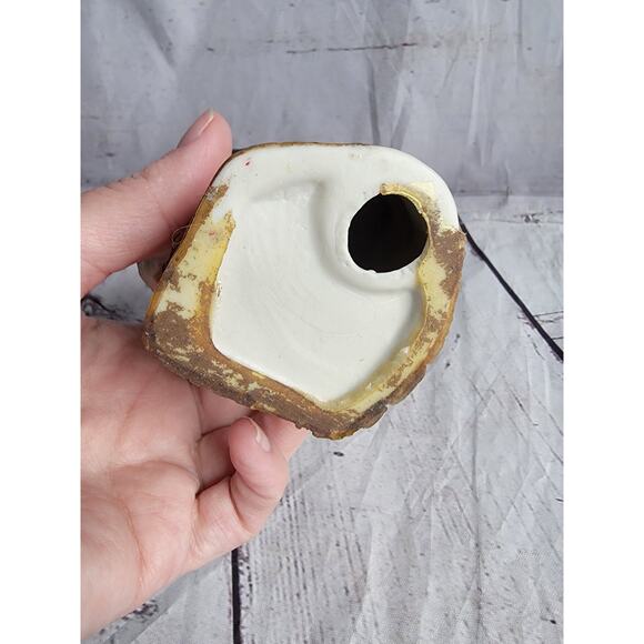 Vintage Ceramic/Porcelain Owl Figurine on Rock 4 inches READ 2 - Picture 7 of 8